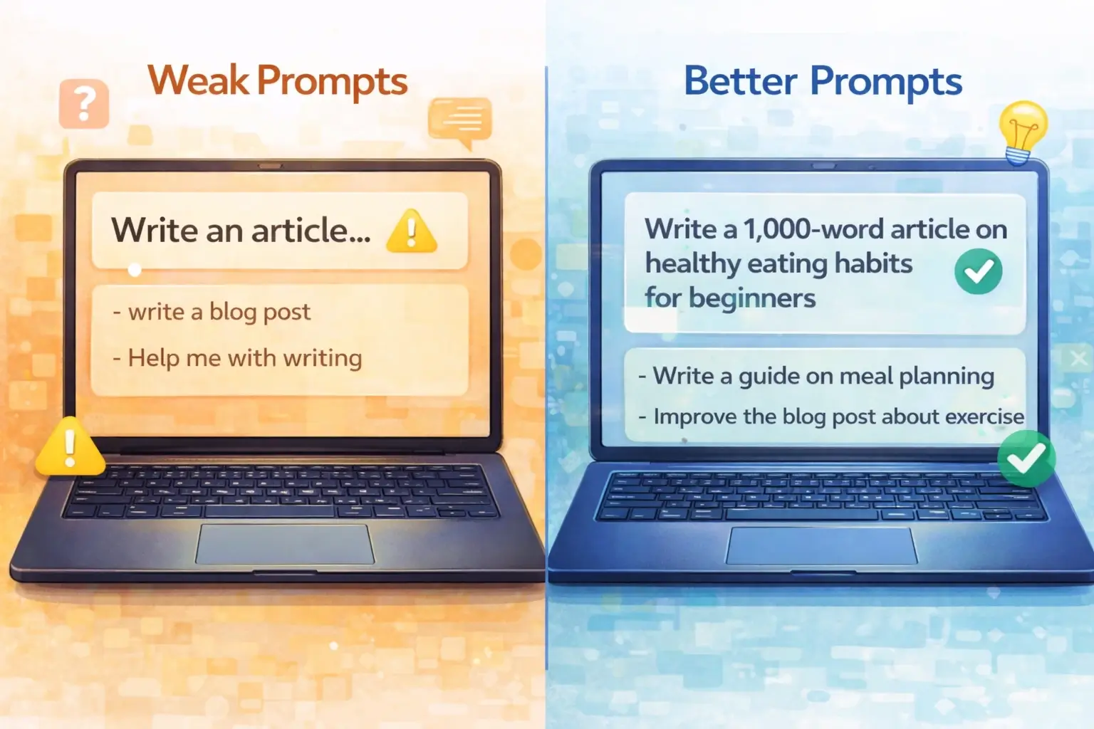 how beginners can write better AI prompts