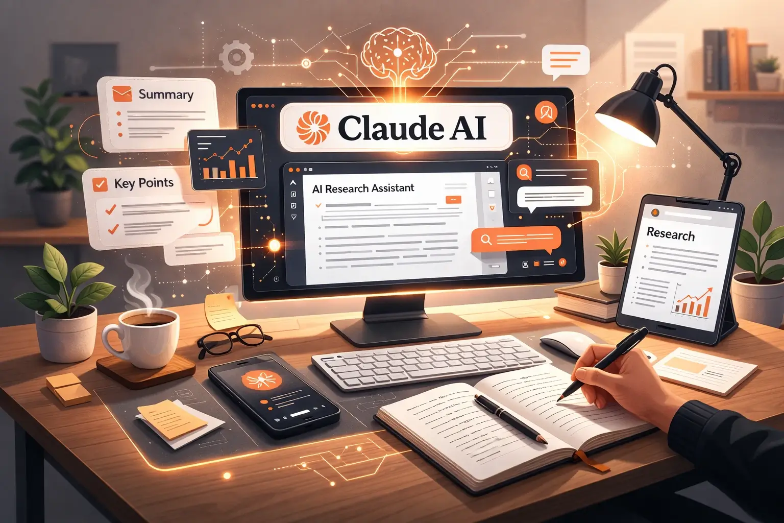 Claude AI writing and research tool