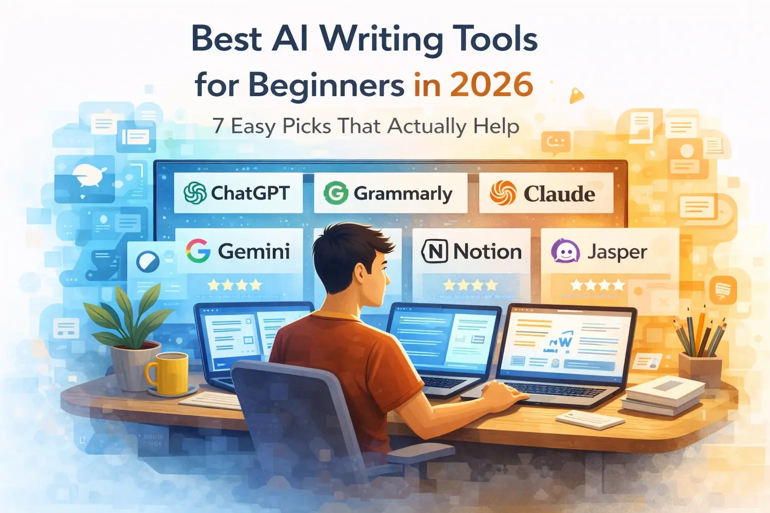best AI writing tools for beginners in 2026