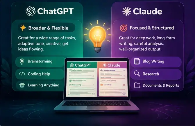 difference between chatgpt and claude AI tools