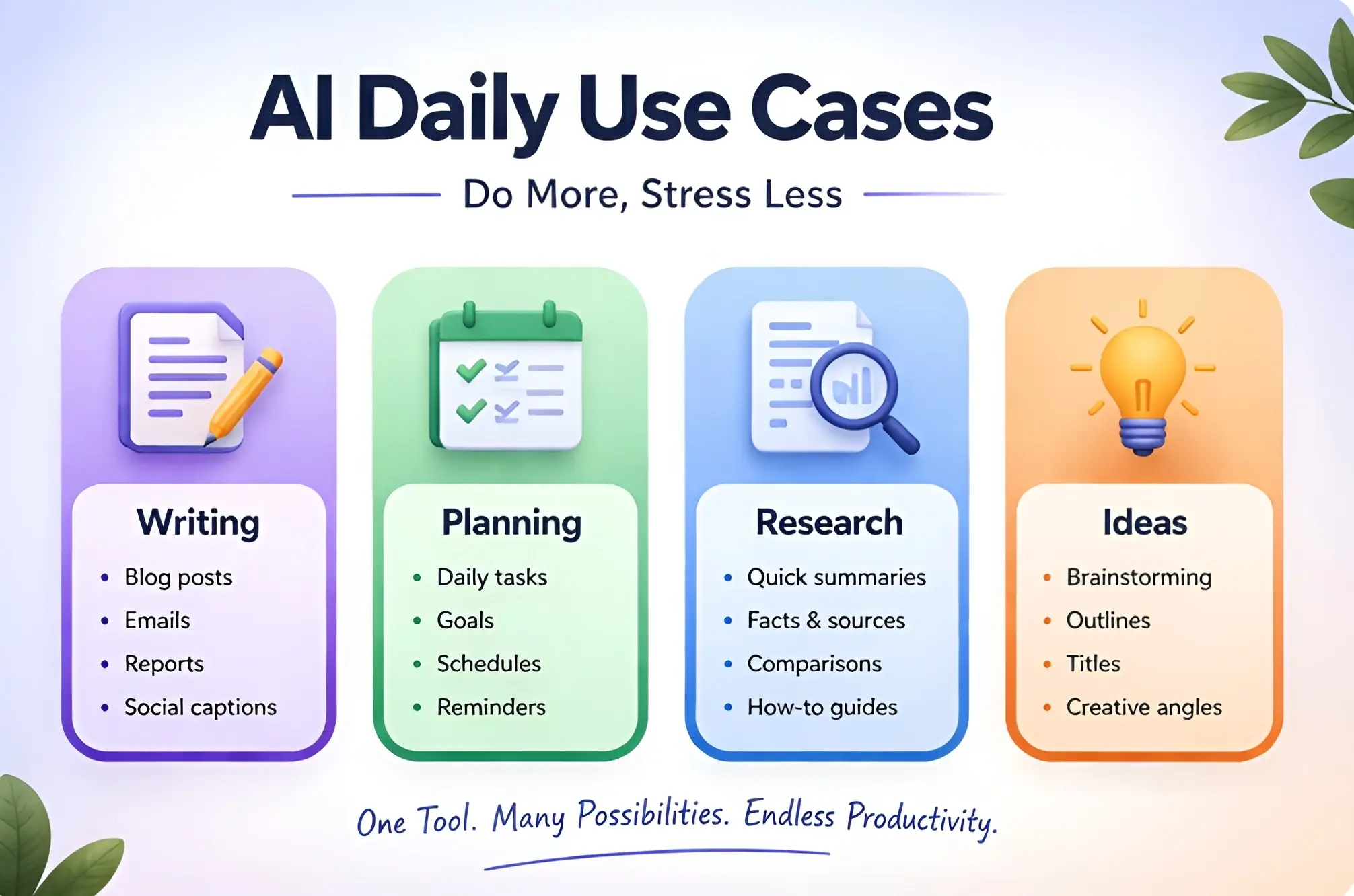 daily productivity use cases with AI