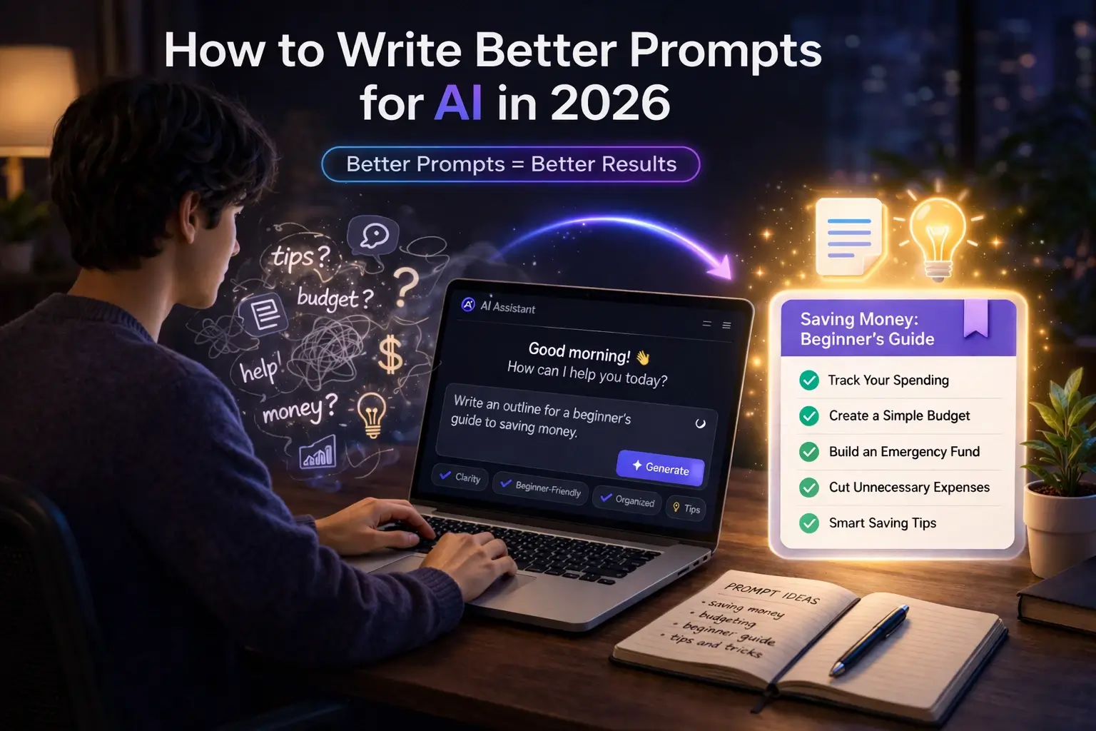 How to Write Better Prompts for AI in 2026: (Beginner Guide That Actually Helps)