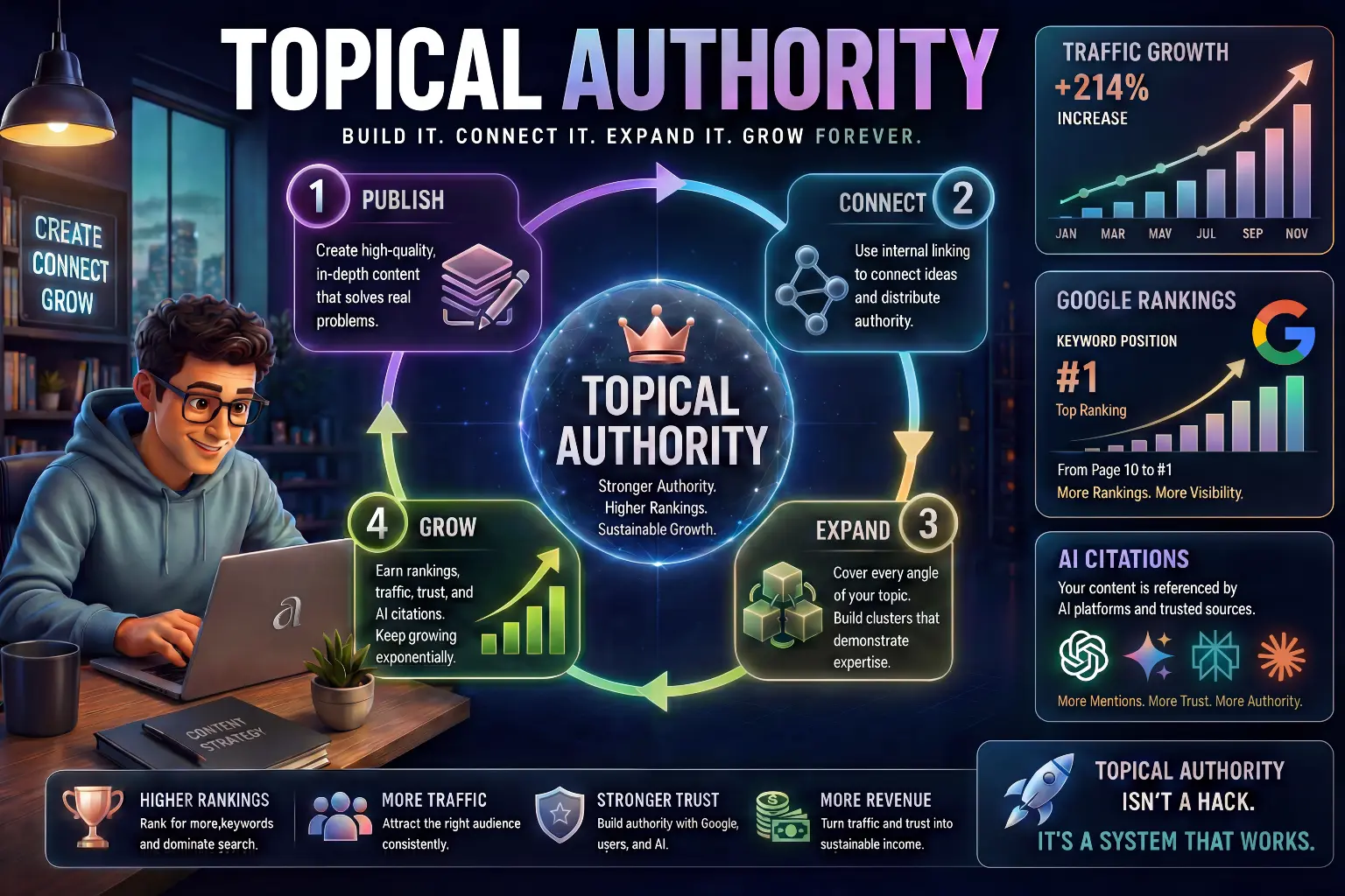 Why Your Blog Is Not Growing (And How Topical Authority Fixes It for Good)