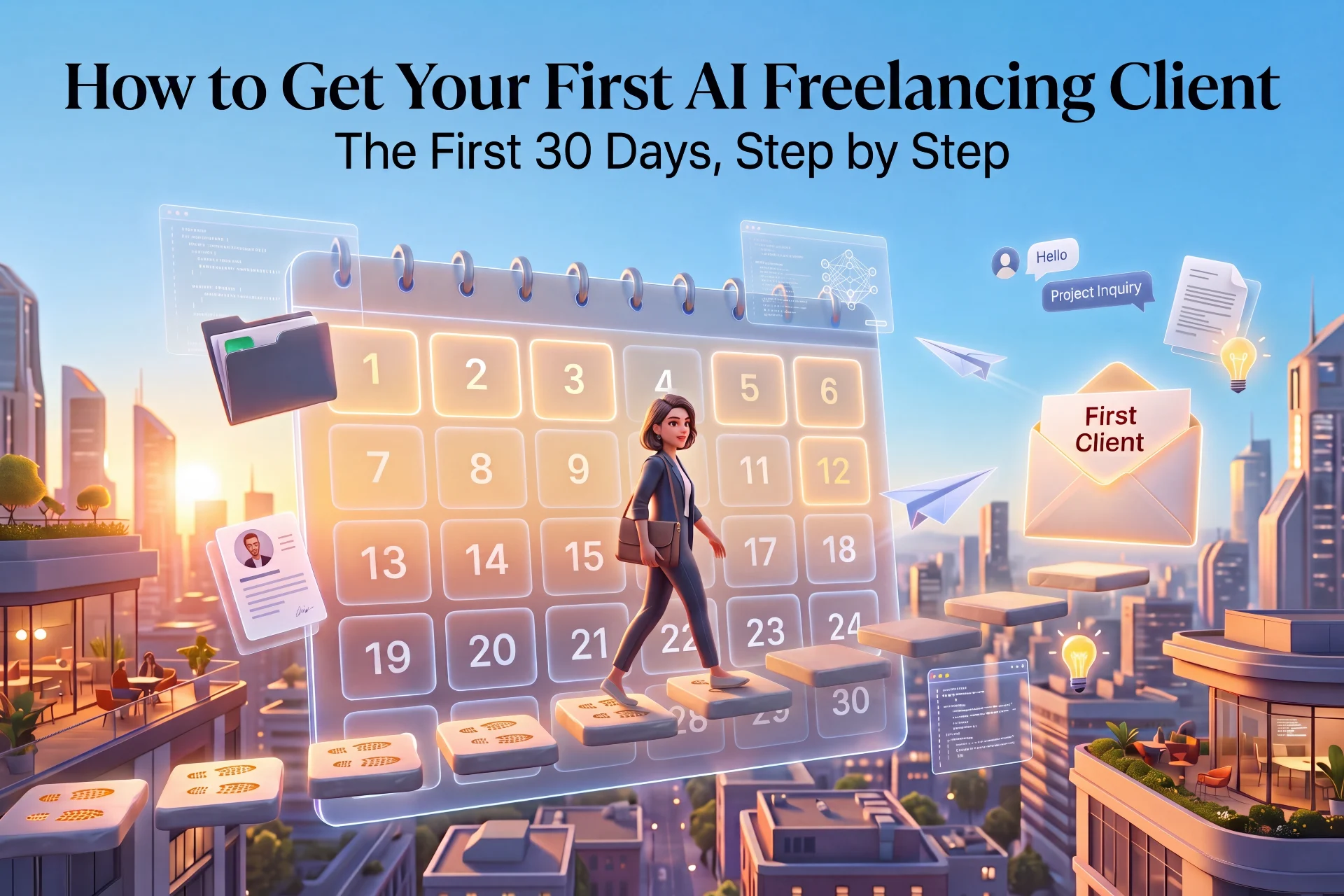 How to Get Your First AI Freelancing Client: The First 30 Days, Step by Step 7 How to Get Your First AI Freelancing Client: The First 30 Days, Step by Step