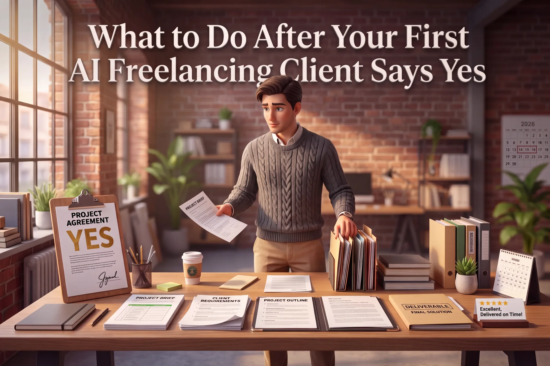 What to Do After Your First AI Freelancing Client Says Yes